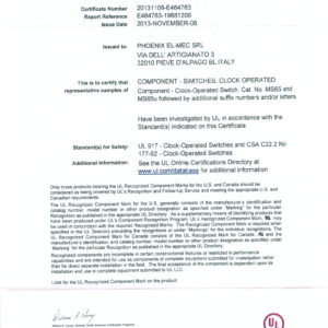 Certificate UL_MS65